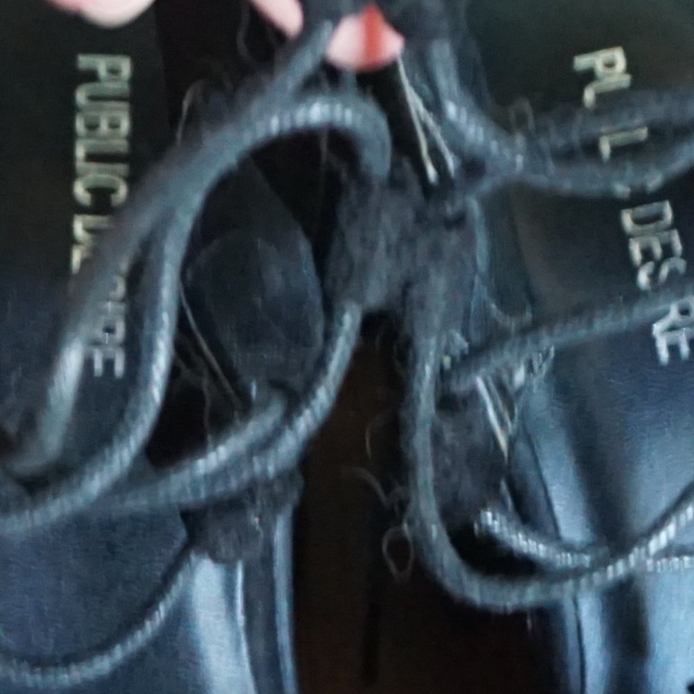 Women's Public Desire Size 5 Uk 7 Black Ankle Lace Heels Dolls Kill View 5